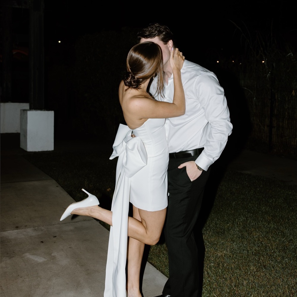 Meshki Meredith White Bow Dress